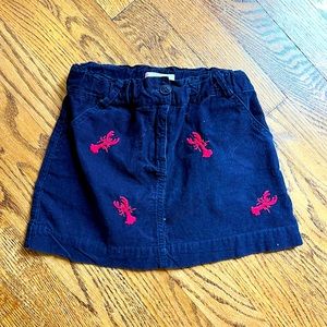 Lobster corduroy skirt